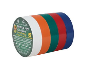 Duck 299020 1/2 in. W X 20 ft. L Assorted Vinyl Electrical Tape