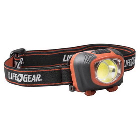 Life + Gear 413765 Storm Proof 260 lm Black/Red LED Head Lamp AAA Battery