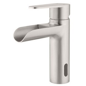 Homewerks 29-B413S-HW Waterfall Brushed Nickel Motion Sensing Modern Single-Handle Bathroom Sink Faucet 2 in.