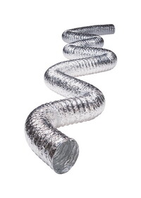 Deflecto TF620Deflect-O 240 in. L X 6 in. D Silver/White Aluminum Vent Hose