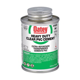 OATEY 30850 Heavy Duty Clear Cement For PVC 4 oz