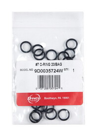 Danco 35724W 1/2 in. D X 3/8 in. D #7 Rubber O-Ring 20 pk
