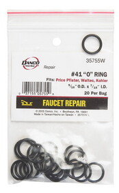 Danco 35755W 9/16 in. D X 1/2 in. D Rubber O-Ring 20 pk