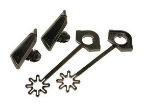 Dial 4793 3/4 in. H X 4-3/4 in. W Black Polypropylene Corner Wire Latch