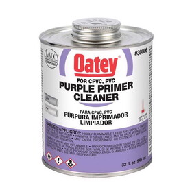 OATEY 30806 Purple Primer Cleaner For CPVC/PVC 32 oz