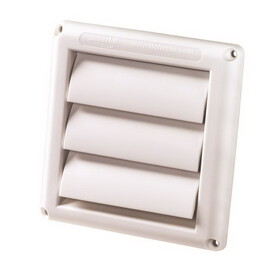 Deflecto HS4W/18 Supurr-Vent 6 in. L X 4 in. D White Plastic Vent Dryer Hood