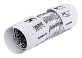 Deflecto HUPK8FDeflect-O Supurr Flex 8 ft. L X 4 in. D Silver/White Aluminum/Plastic Dryer Vent Kit