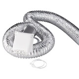 Deflecto RK8WF/2WDeflect-O Supurr-Flex 8 ft. L X 4 in. D Silver/White Plastic Dryer Vent Kit