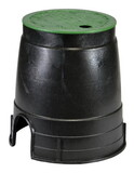 NDS D109-G 8.5 in. W X 8.5 in. H Round Valve Box with Overlapping Cover Black/Green