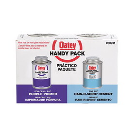 OATEY 30251 Rain-R-Shine Handy Pack Blue Primer and Cement For PVC 2 pk