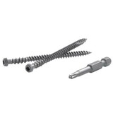 FastenMaster FMTR3-212-1050T TrapEase No. 20 X 2-1/2 in. L Lava Rock Torx Ttap Star Head Composite Deck Screws 1050