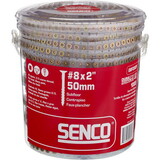 Senco 08F200Y DuraSpin No. 8 X 2 in. L Square Yellow Zinc Coarse Wood Screws 1000 pk