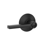 Schlage F40 G LAT 622 Latitude Matte Black Bed and Bath Lever Right or Left Handed