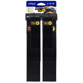 Wrap-It Storage 706-928B Super Stretch 12 in. L Black Polypropylene Cord Wrap