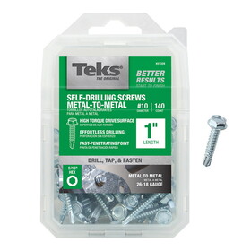 ITW 21328 No. 10 in. X 1 in. L Hex Hex Washer Head Sheet Metal Screws 140 pk