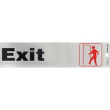 Hillman 839834 English Silver Exit Decal 2 in. H X 8 in. W
