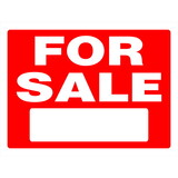 Hillman 840240HILLMAN English Red For Sale Sign 18 in. H X 24 in. W