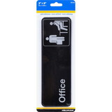 Hillman 841754 English Black Office Sign 3 in. H X 9 in. W