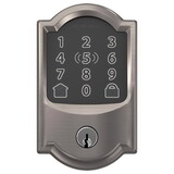 Schlage BE499WBVCAM619 Encode Plus Satin Nickel Metal Wi-Fi Deadbolt with Camelot Trim
