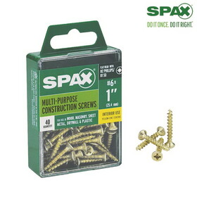 Spax 4101020350252 Multi-Material No. 6 Label X 1 in. L Unidrive Flat Head Serrated Construction Screws