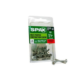 Spax 4101010350322 Multi-Material No. 6 Label X 1-1/4 in. L Unidrive Flat Head Serrated Construction Screws
