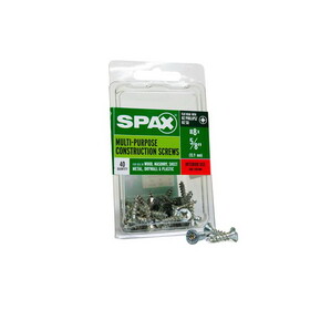 Spax 4101010400162 Multi-Material No. 8 Label X 5/8 in. L Unidrive Flat Head Serrated Construction Screws