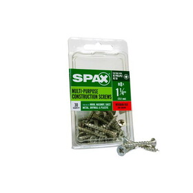 Spax 4101010400322 Multi-Material No. 8 Label X 1-1/4 in. L Unidrive Flat Head Serrated Construction Screws
