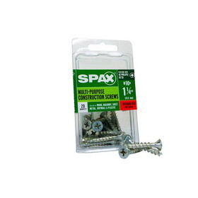 Spax 4101010500322 Multi-Material No. 10 Label X 1-1/4 in. L Unidrive Flat Head Serrated Construction Screws
