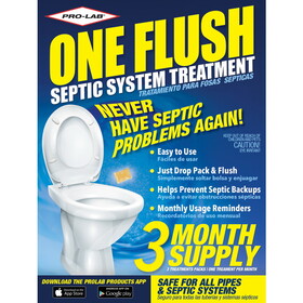 PRO-LAB ON102Pro-Lab One Flush No Scent Septic & Plumbing Treatment 8 oz Stick