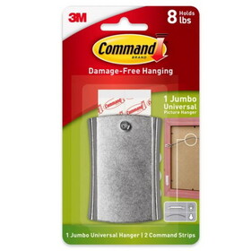 Command 17048-ES3M  Silver Picture Hanger 8 lb 1 pk