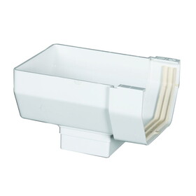 Amerimax T0509 3.5 in. H X 5 in. W X 9 in. L White Vinyl K Gutter Outlet