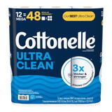 Cottonelle 55489 Ultra CleanCare Toilet Paper 12 Rolls 284 sheet