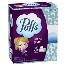 Puffs 80337302 Ultra Soft 124 ct Facial Tissue