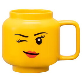 LEGO 41460813 17.9 oz Yellow BPA Free Winking Girl Mug