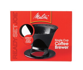 Melitta 64007 Ready Set Joe 1 cups Black Pour-Over Coffee Brewer