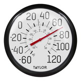 Taylor 6700 Decorative Dial Thermometer Plastic White 13.25 in.