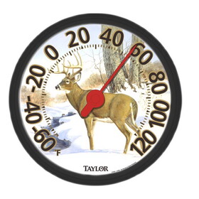 Taylor 6709E Deer Design Dial Thermometer Plastic Multicolored 13.25 in.