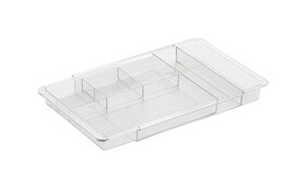 iDesign 38280 Clear Drawer Organizer 1.25 in. H X 7.75 in. W X 11.25 in. D
