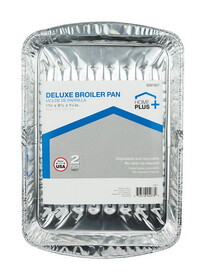 HOME PLUS D30020 Durable Foil 8-1/2 in. W X 11-3/4 in. L Broiler Pan Silver 2 pk