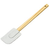 Chef Craft 20632 White and Brown Silicone/Wood Spatula