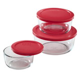 Pyrex 1075458 Clear Food Storage Container Set 3 pk