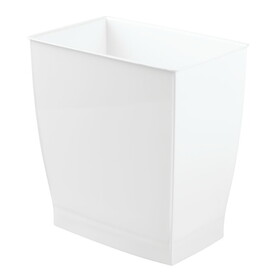 iDesign 64770 Mono 2.5 gal White Plastic Rectangular Wastebasket