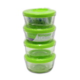 Libra 195-82628LIBKitchen Classics 1 cups Clear Food Storage Container Set 4 pk