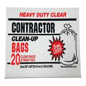 Primrose Plastics 19045 42 gal Contractor Bags Twist Tie 20 pk