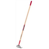 Truper CUL-E Tru Tough 4 Tine Steel Cultivator 54 in. Wood Handle