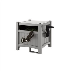 Suncast PHH100DY 100 ft. Gray Free Standing Hideaway Hose Reel