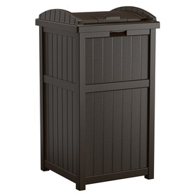 Suncast GH1732J Trash Hideaway 30 gal Java Resin Garbage Can Lid Included