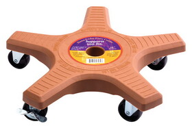 Down Under 18430 Decksaver 3 in. H X 16 in. W X 16 in. D Plastic Plant Caddy Terracotta