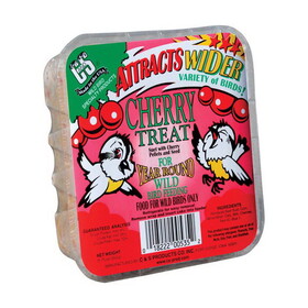 C&S Products 100214320 Cherry Treat Assorted Species Beef Suet Wild Bird Food 11.75 oz