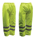 Boss 3NR40002X Hi-Vis Insulated Yellow Polyester Rain Pants XXL